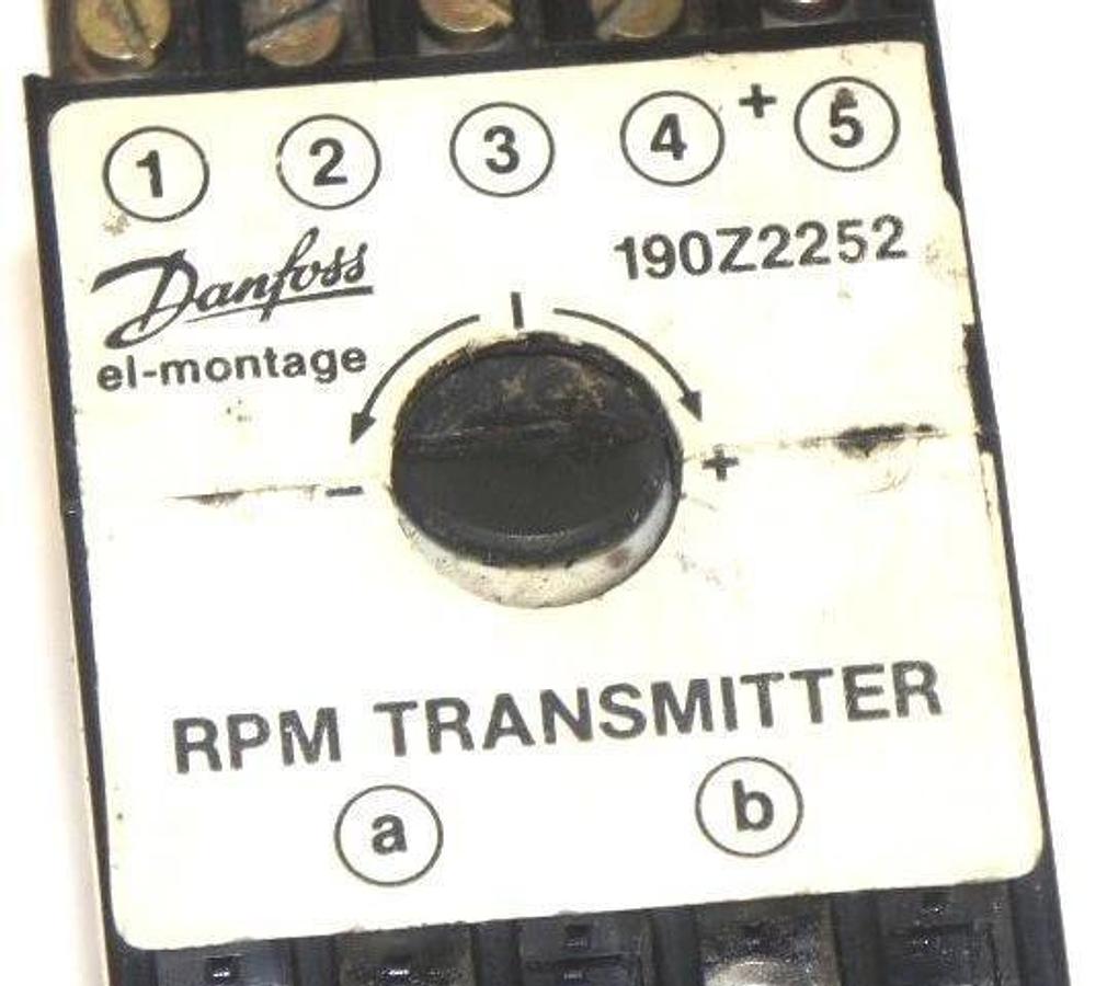 Used DANFOSS 190Z2252 RPM TRANSMITTER 110 V, 50/60 HZ
