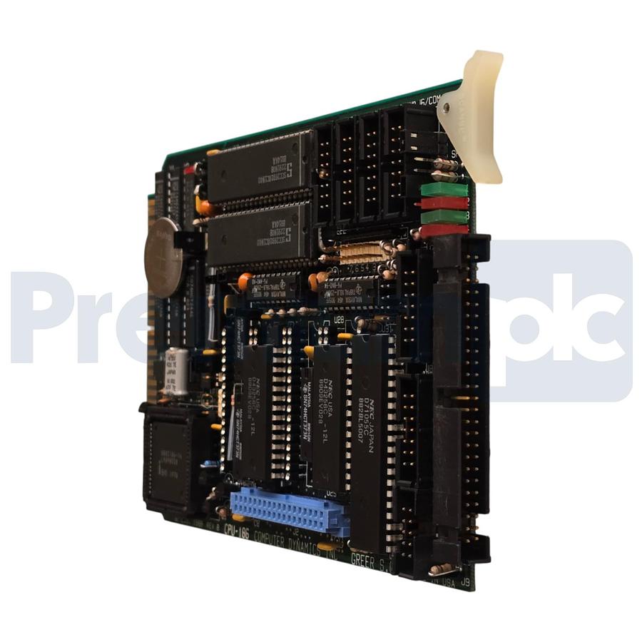 Used COMPUTER DYNAMICS INC CPU-186 BASE PROCESSOR BOARD, REV B, CPU186 NSNP