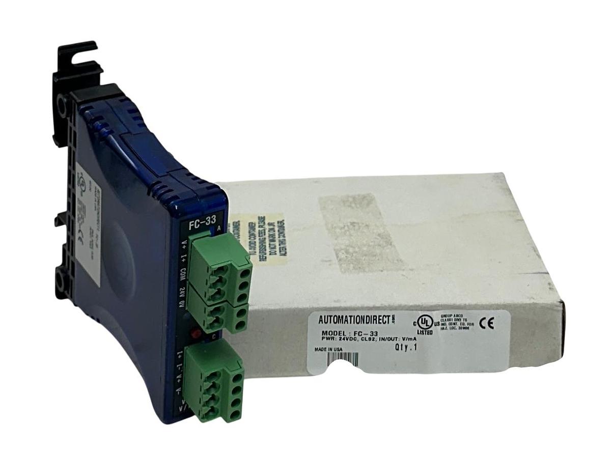 Used AUTOMATIONDIRECT FC-33 / FC33 ISOLATED SIGNAL CONDITIONER 24VDC IN/OUT NSMP