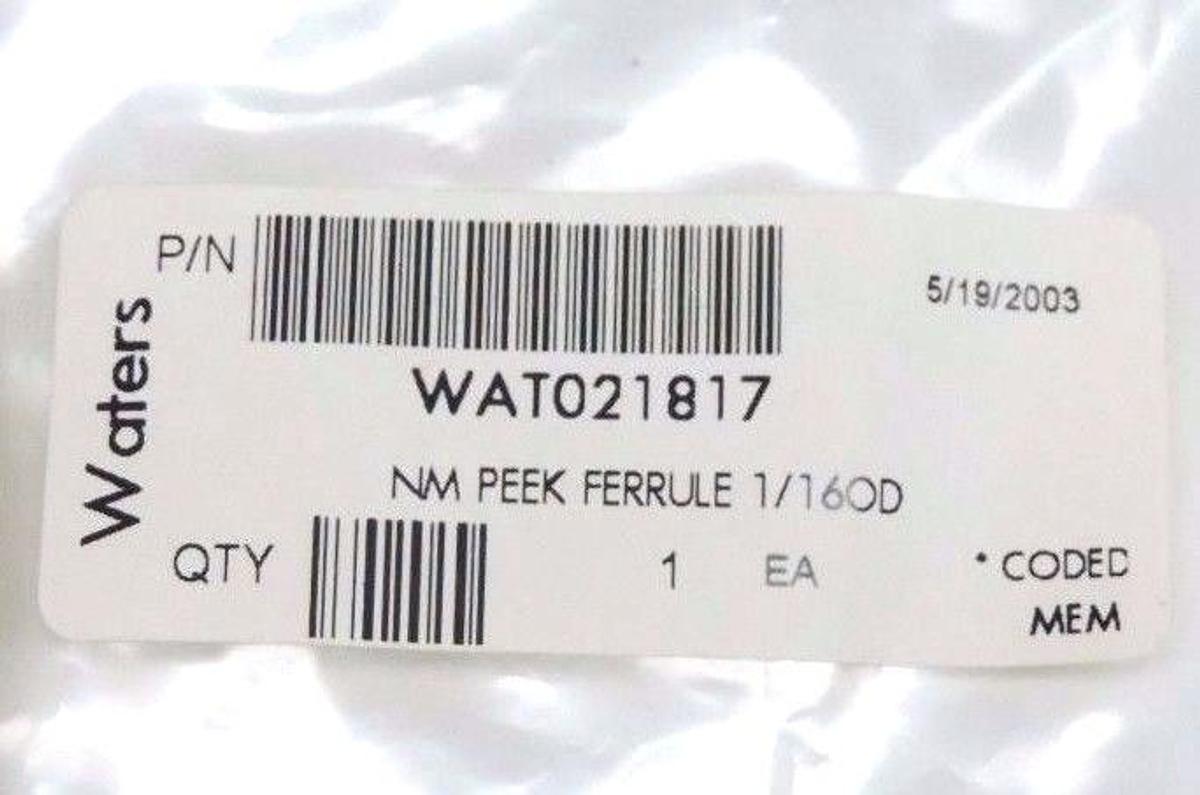 NEW WATERS 289000332 NEEDLE ASSEMBLY W/ WAT021817 NM PEEK FERRULE 1/16 OD