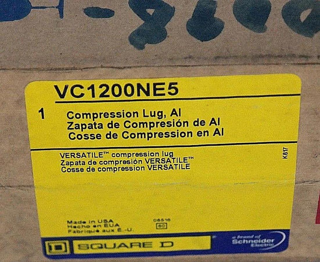 Used NIB SQAURE D VC1200NE5 CIRCUIT BREAKER AI COMPRESSION LUG KIT