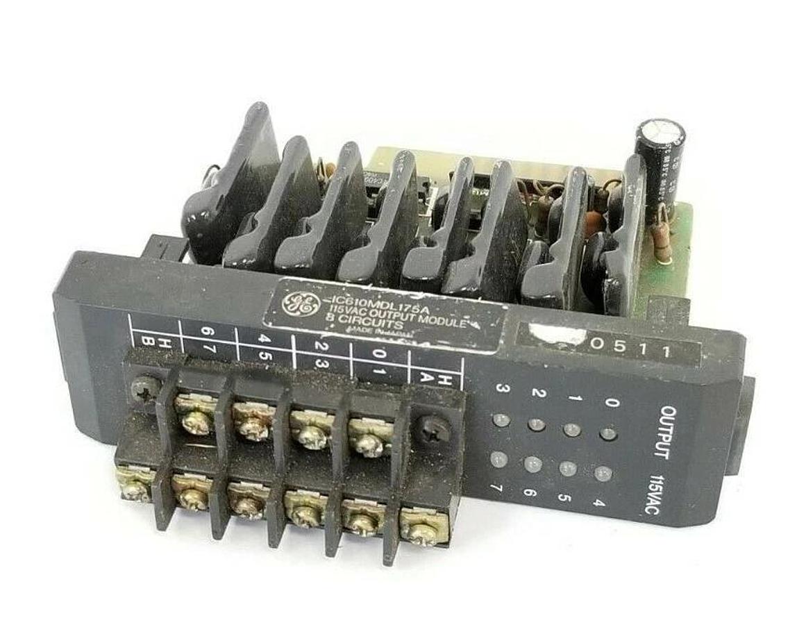 Used GE FANUC IC610MDL175A OUTPUT MODULE 115VAC 8-CIRCUIT IC610MDL175