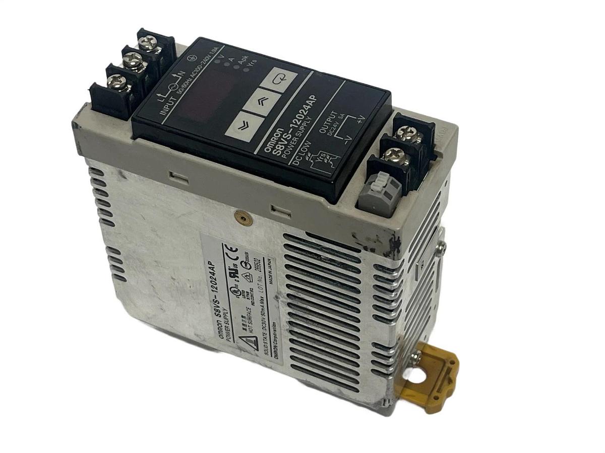 Used Omron S8VS-12024AP Power Supply 24VDC 5A 120W DIN Rail Mount Monitor Display