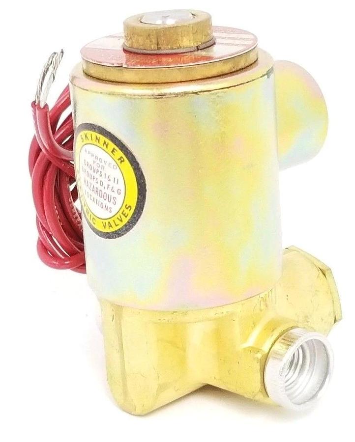 Used NIB SKINNER ELECTRIC VALVE XR2DX20 VALVE 120/60 5-200PSI 1/4" ORFICE CODE: VE1