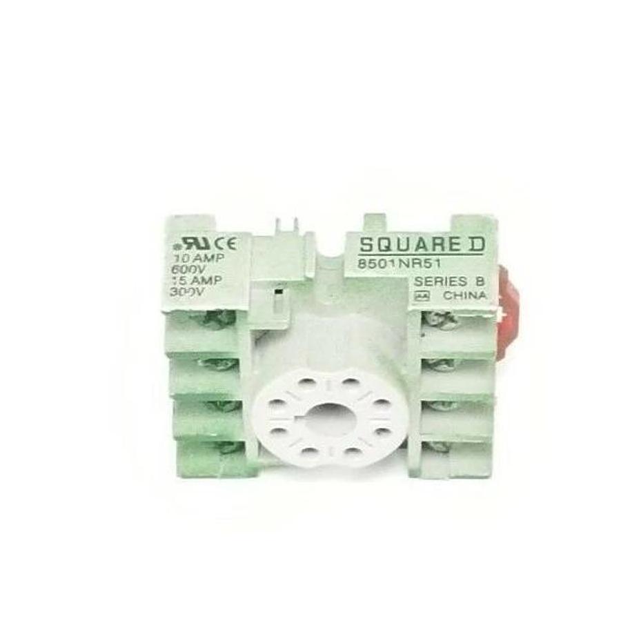 Used SQUARE D 8501-NR51 RELAY SOCKET 8501NR51, SER. B, 10AMP, 600V