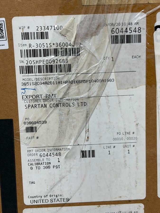 Used Rosemount 3051S Pressure Transmitter 3051S2CG4A2B11A1AB4D1K6M5P1Q4Q8A1003 1199R