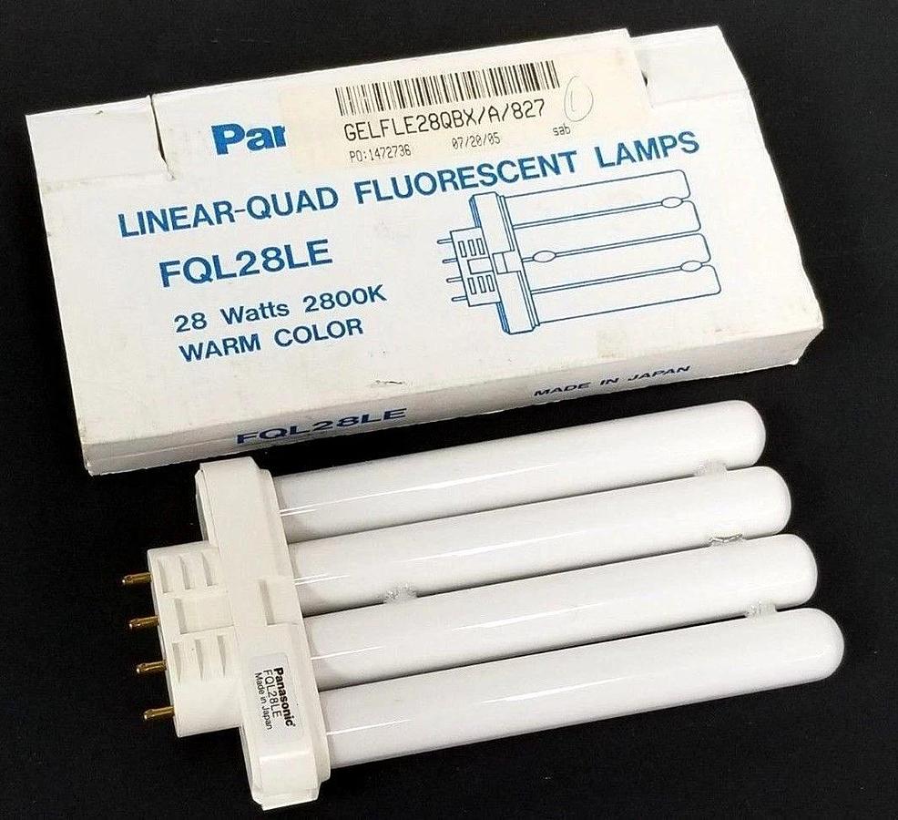 Used NIB PANASONIC FQL28LE LINEAR COMPACT FLUORESCENT LIGHT 4-PIN 28W 2800K WARM