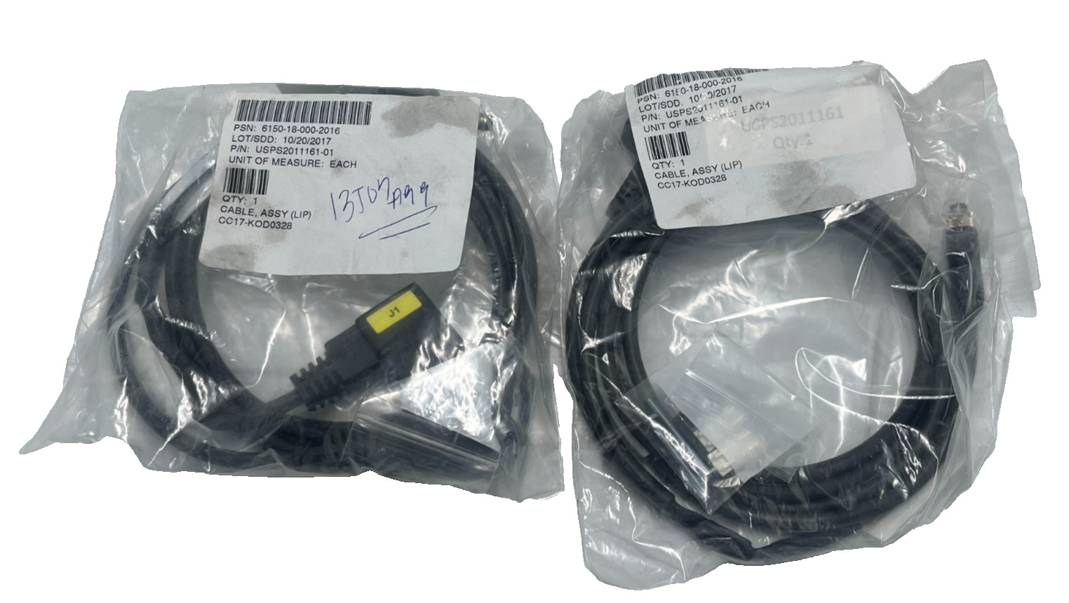 Used (2) PSN: 6150-18-000-2016, P/N: USPS2011161-01 CABLE, ASSY (LIP) CC17-KOD0328