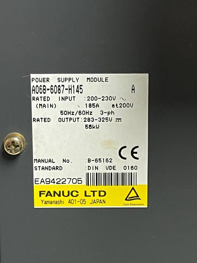 Used Fanuc A06B-6087-H145 Power Supply Module Alpha PSM-45 CNC Drive 56kW