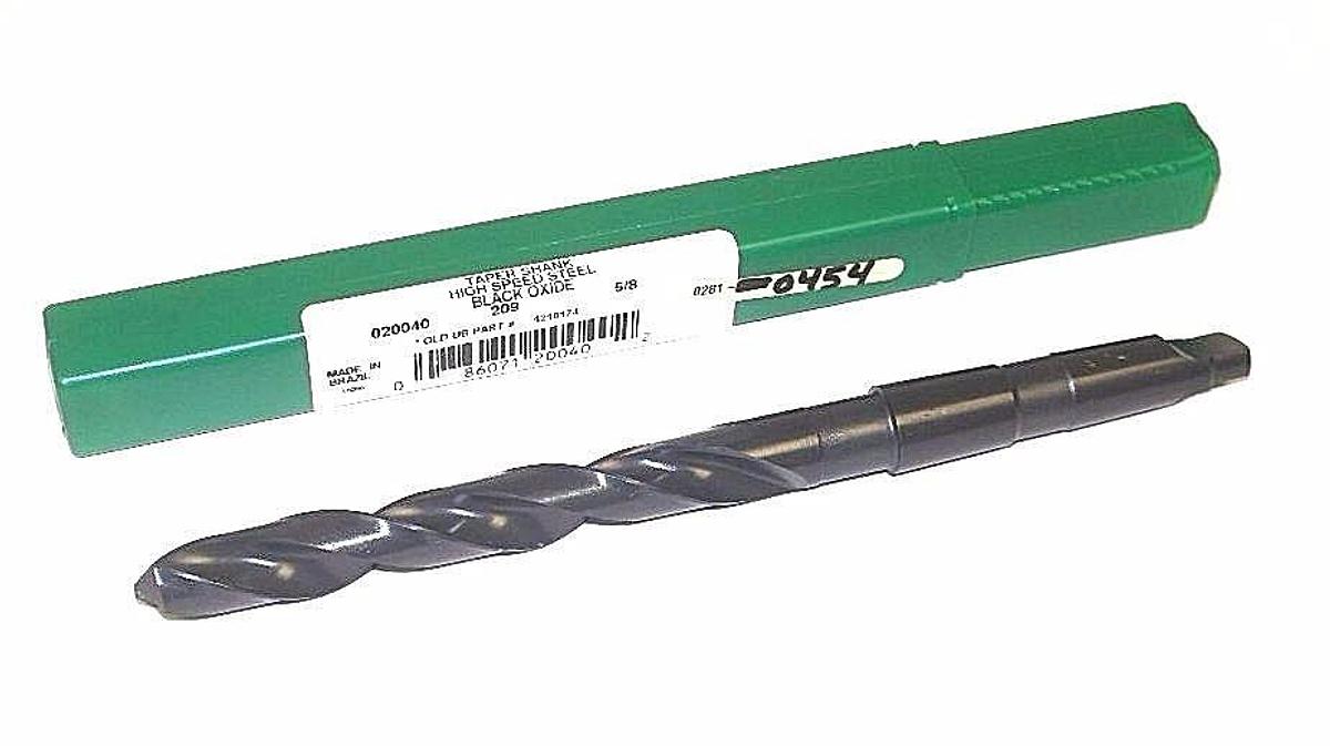 Used NEW PRECISION TWIST 020040 5/8" TAPER SHANK HIGH SPEED STEEL, BLACK OXIDE BIT