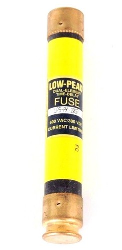 Used LOT OF 5 BUSSMANN LPS-RK-20SP LOW PEAK DUAL ELEMENT TIME DELAY FUSES