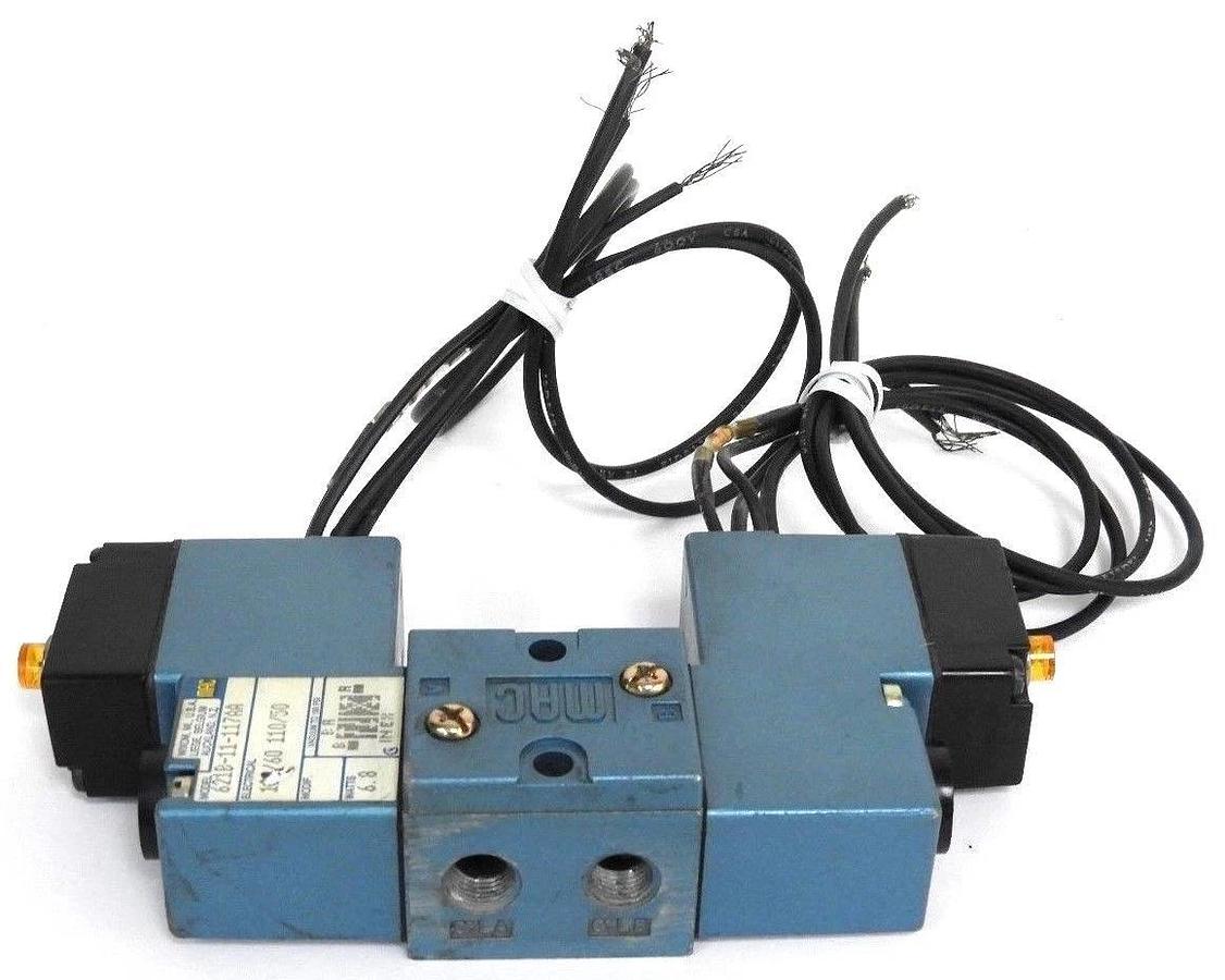 Used MAC 621B-11-117AA SOLENOID VALVE 110-120V, 50/60HZ, 6.8W, 621B11117AA