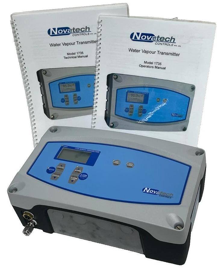 Novatech Controls 1735 Water Vapour Transmitter 1730 Ser. 100-240VAC w/ Manuals