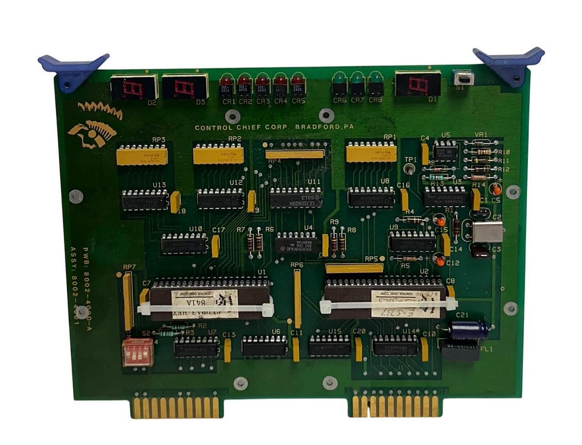 Used CONTROL CHIEF CORP 8002-4001 / 8002-4000-A MICROPROCESSOR CONTROL BOARD USNP