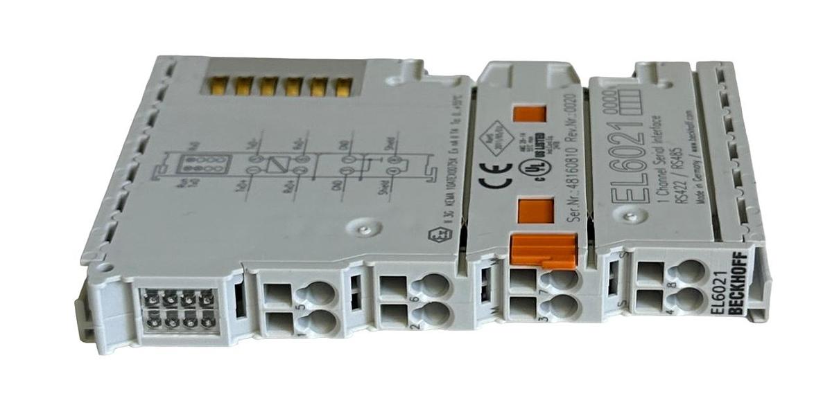 Used NEW BECKHOFF EL6021 I/O SERIES 1-CHNL SERIAL INTERFACE MODULE RS422/RS485 OEM