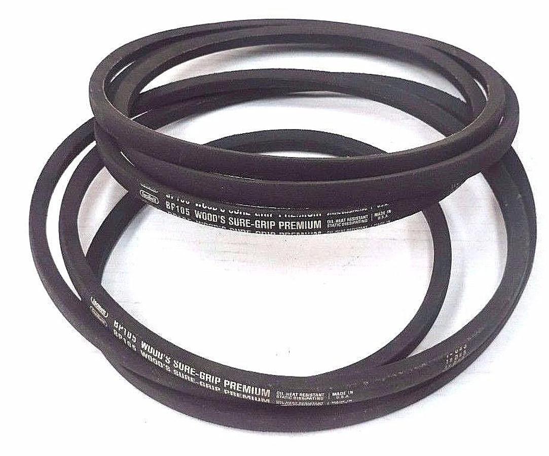 Used LOT OF 2 NEW TB WOOD'S BP105 SURE-GRIP PREMIUM V-BELTS 108'' LENGTH 21/32'' WDTH