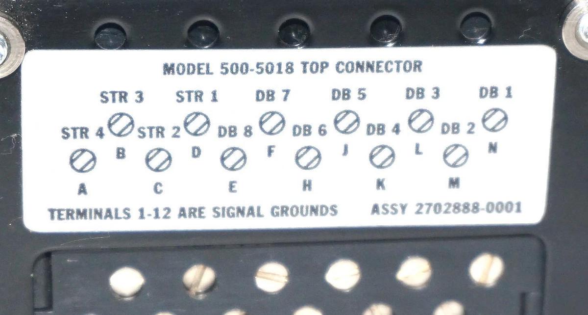 Used TEXAS INSTRUMENTS 2702888-0001 TOP CONNECTOR MODEL: 500-5018