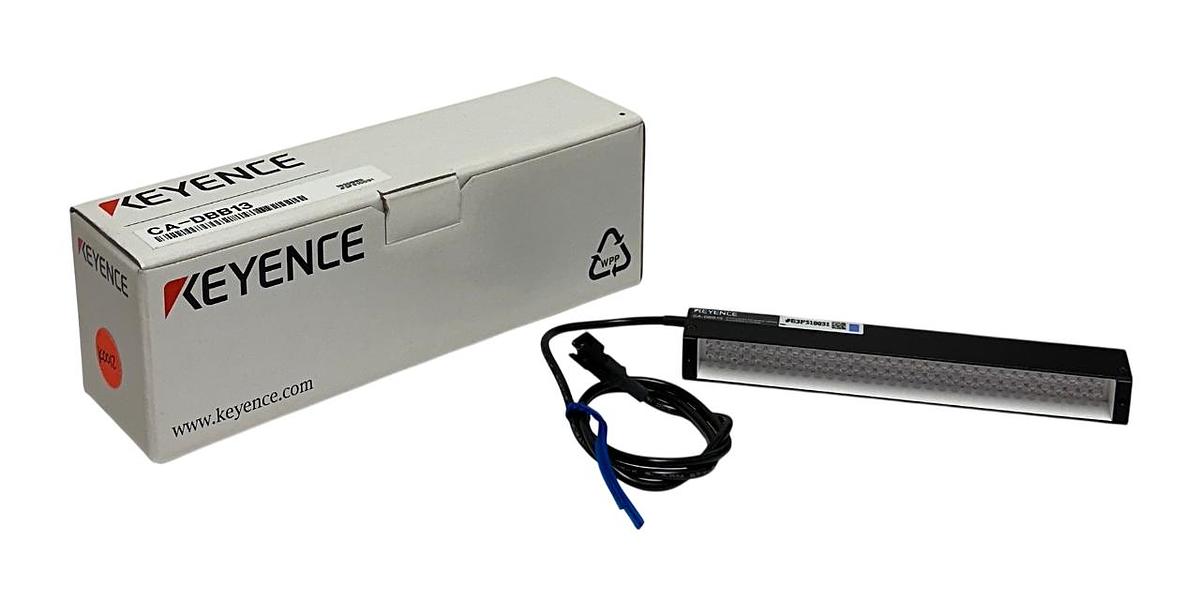 Used KEYENCE CA-DBB13 / CADBB13 OEM BLUE BAR LIGHT 132mm NO PLATE 24VDC 7.3W NSMP