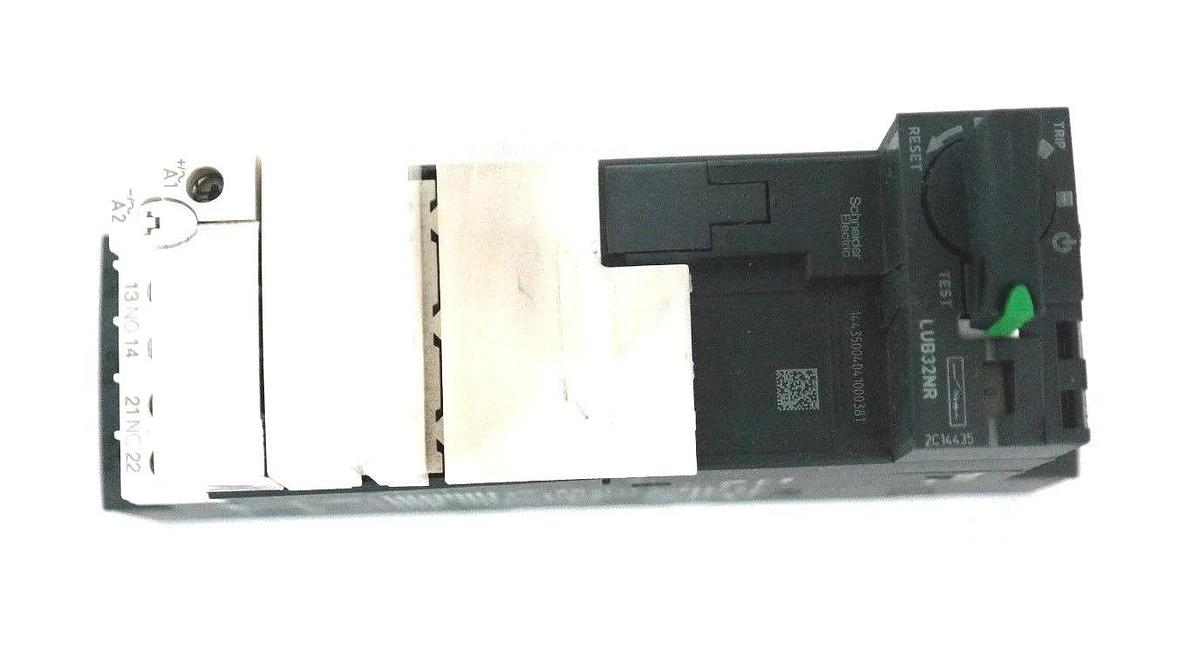 Used NIB SCHNEIDER LUB32NR STARTER MOTOR POWER BASE 600VAC, 32AMP, TESYS 836723