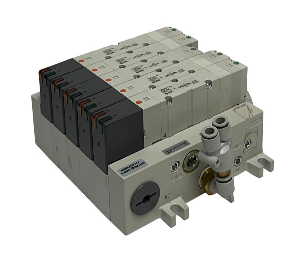 Used SMC VV5Q41-05-DAM01160 / VQ4401-51 / VQ4301-51 / VQ4201-51 PNEUMATIC ASSY USNP