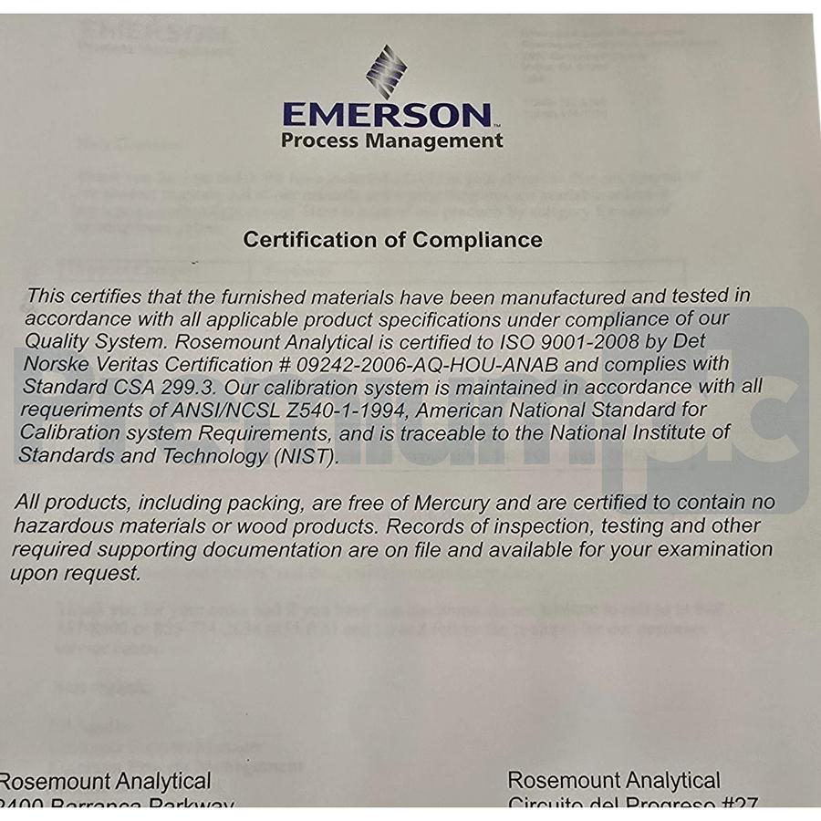 Used Rosemount 226-02-56 | 11276-10 Submersion Toroidal Conductivity Sensor PT100 NEW