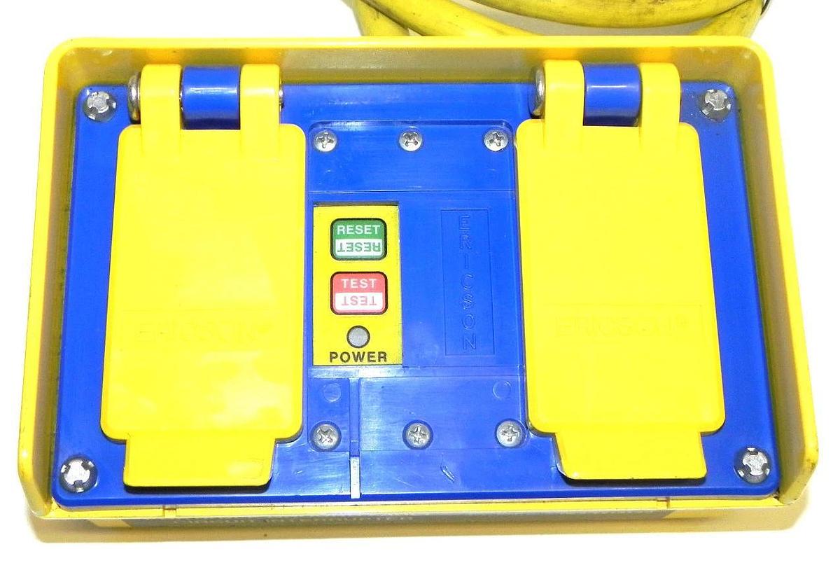 Used ERICSON C8020068 PORTABLE GROUND FAULT CIRCUIT INTERRUPTER REV. B
