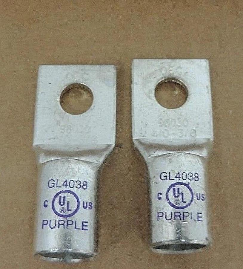 Used NIB NSI GL4038 COPPER COMPRESSION SHORT BARREL, ONE HOLE, PURPLE - QTY 25