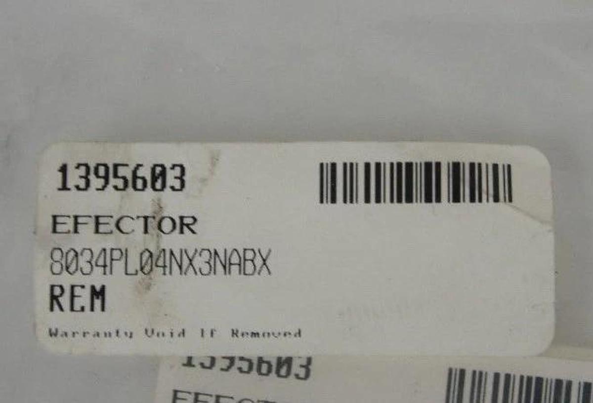 Used IFM EFECTOR 8034PL04NX3NABX INDUCTIVE PROXIMITY SWTICH 10-30VDC, 7MM RANGE