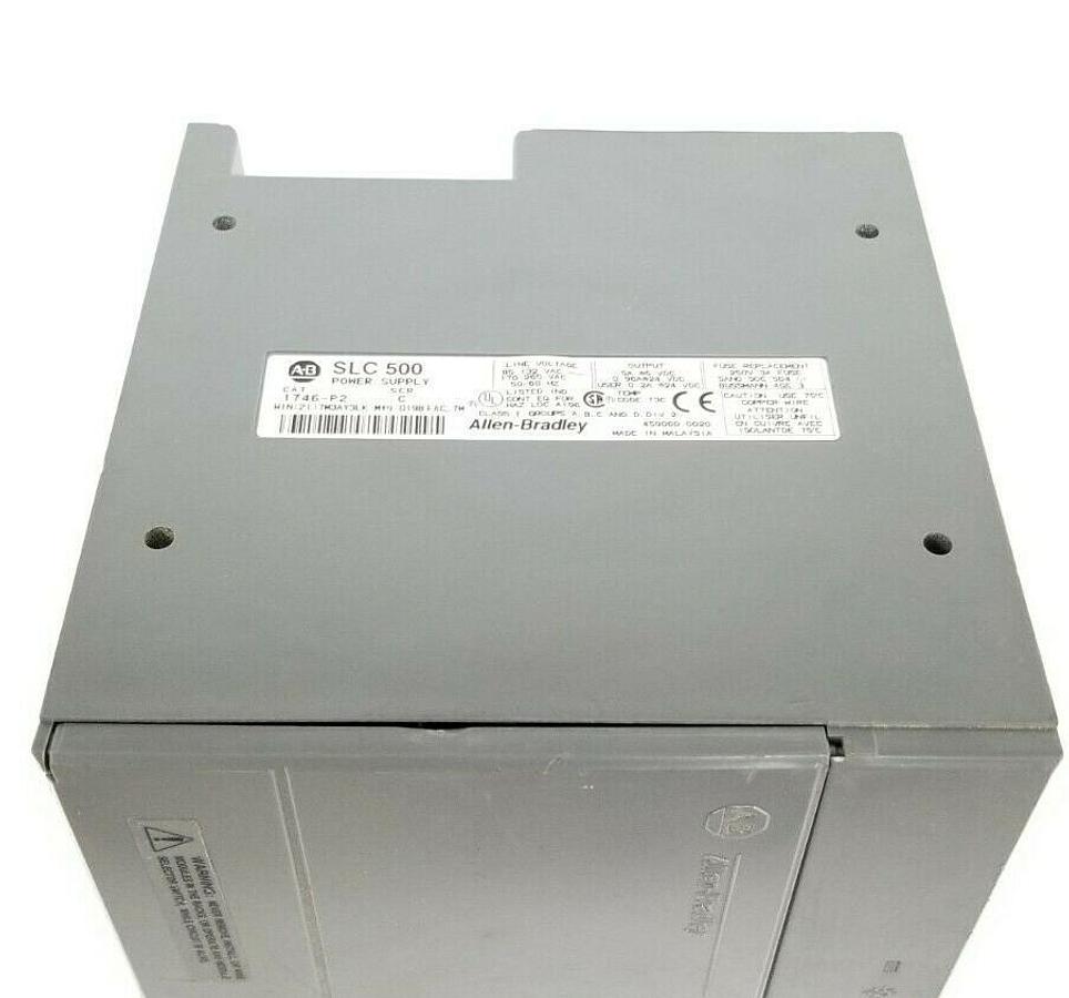 Used ALLEN BRADLEY 1746-A7 SLOT RACK W/ 1746-P2 , (2) 1746-IB16 , 1746-OB16 (DAMAGED)