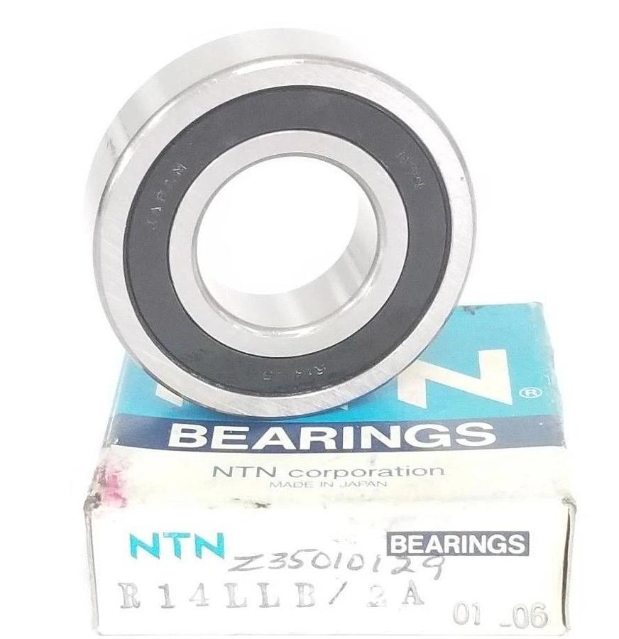 Used FACTORY SEALED NTN R14LLB/2A BALL BEARINGS, 0.875X1.875X0.5IN, R14LB