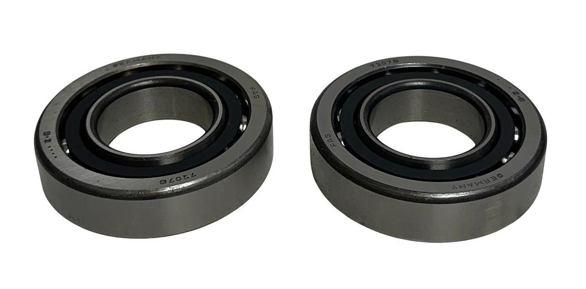Used 2 FAG 7207B OEM CONTACT PRECISION ANGULAR BEARINGS SINGLE-ROW 35x72x17mm NSNP