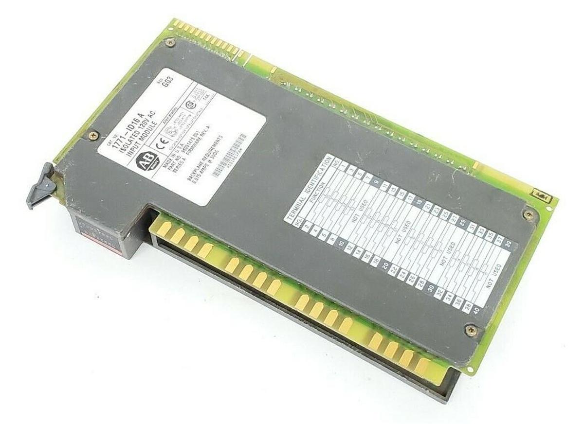 Used ALLEN BRADLEY 1771-ID16 SER. A REV. G03 INPUT MODULE P/N 96091473 B01 F/W REV. A