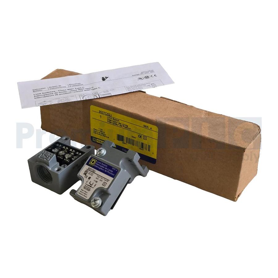 Used NEW SQUARE D 9007C52J SER. A HEAVY DUTY 9007 LIMIT SWITCH BODY ONLY (READ)