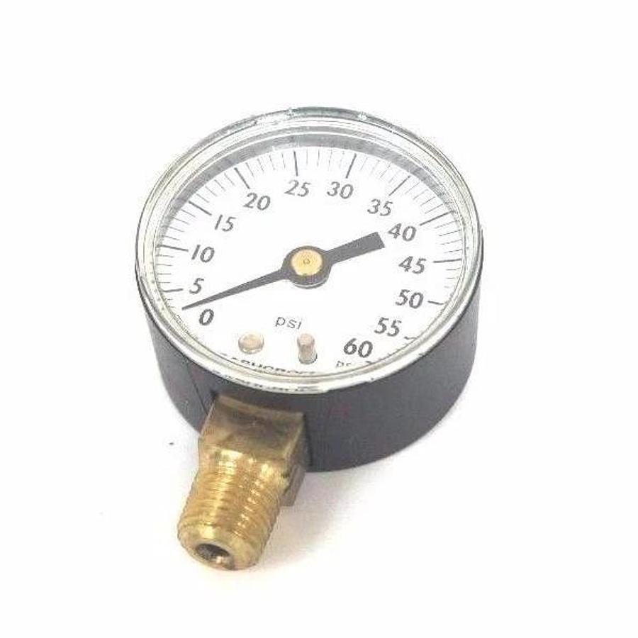 Used NIB ASHCROFT 20W1005PH 02L 60# PRESSURE GAUGE 0-60PSI, 1/4 NPT LOWER