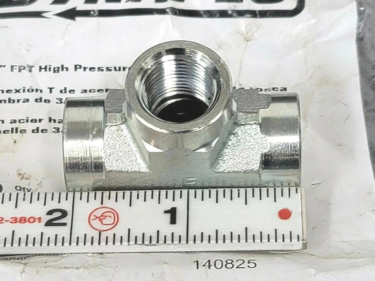 NEW DYNAFLO 421604 3/8'' HIGH PRESSURE STEEL TEE
