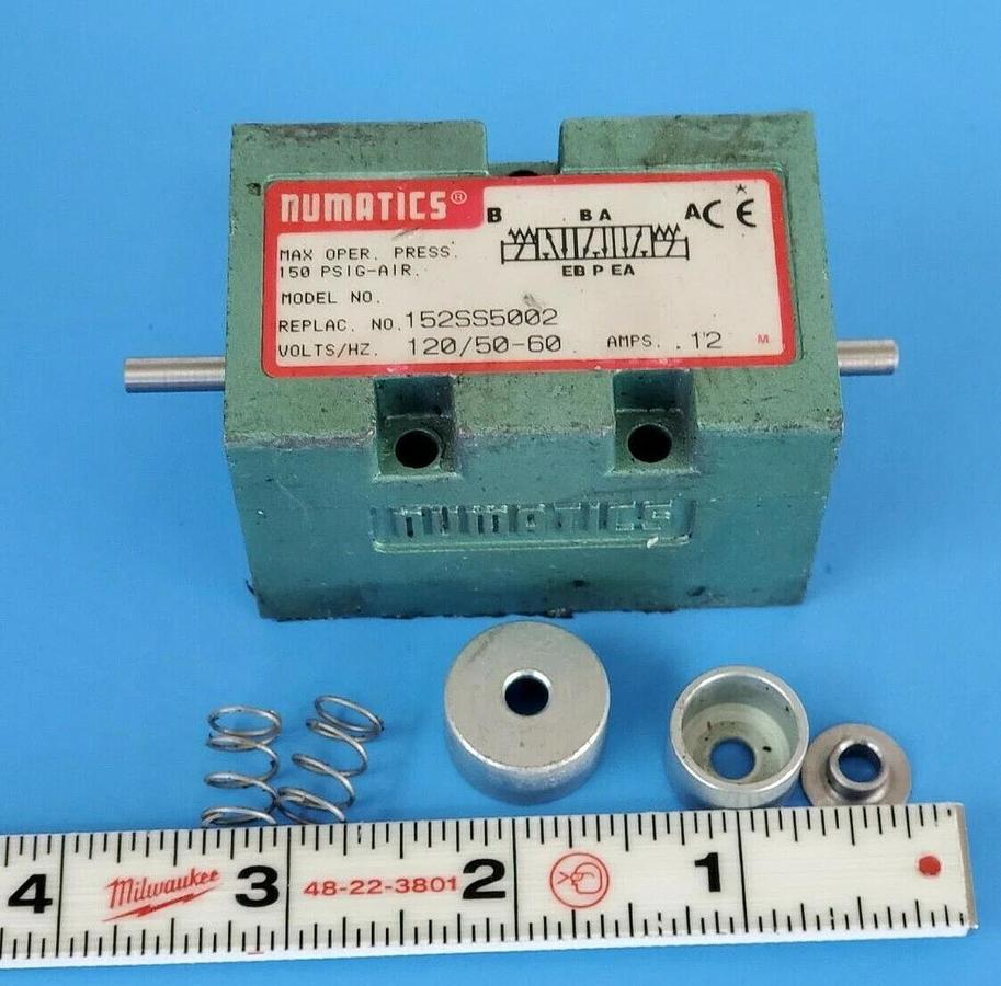 Used NUMATICS 152SS5002 SOLENOID VALVE BODY .12 AMPS