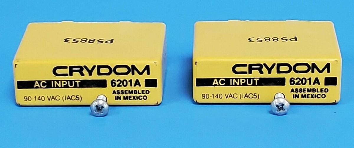Used LOT OF 2 NIB CRYDOM 6201A I/O MODULES EXTERNAL DEPTH:15.2MM; LEADED PROCESS