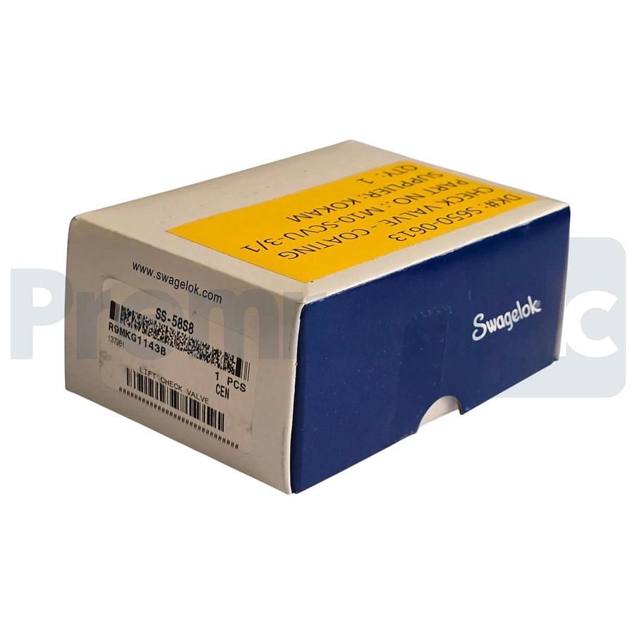 Swagelok SS-58S8 316SS Lift Check Valve 2.20 Cv 1/2" in Tube 6000psig SS58S8 NEW