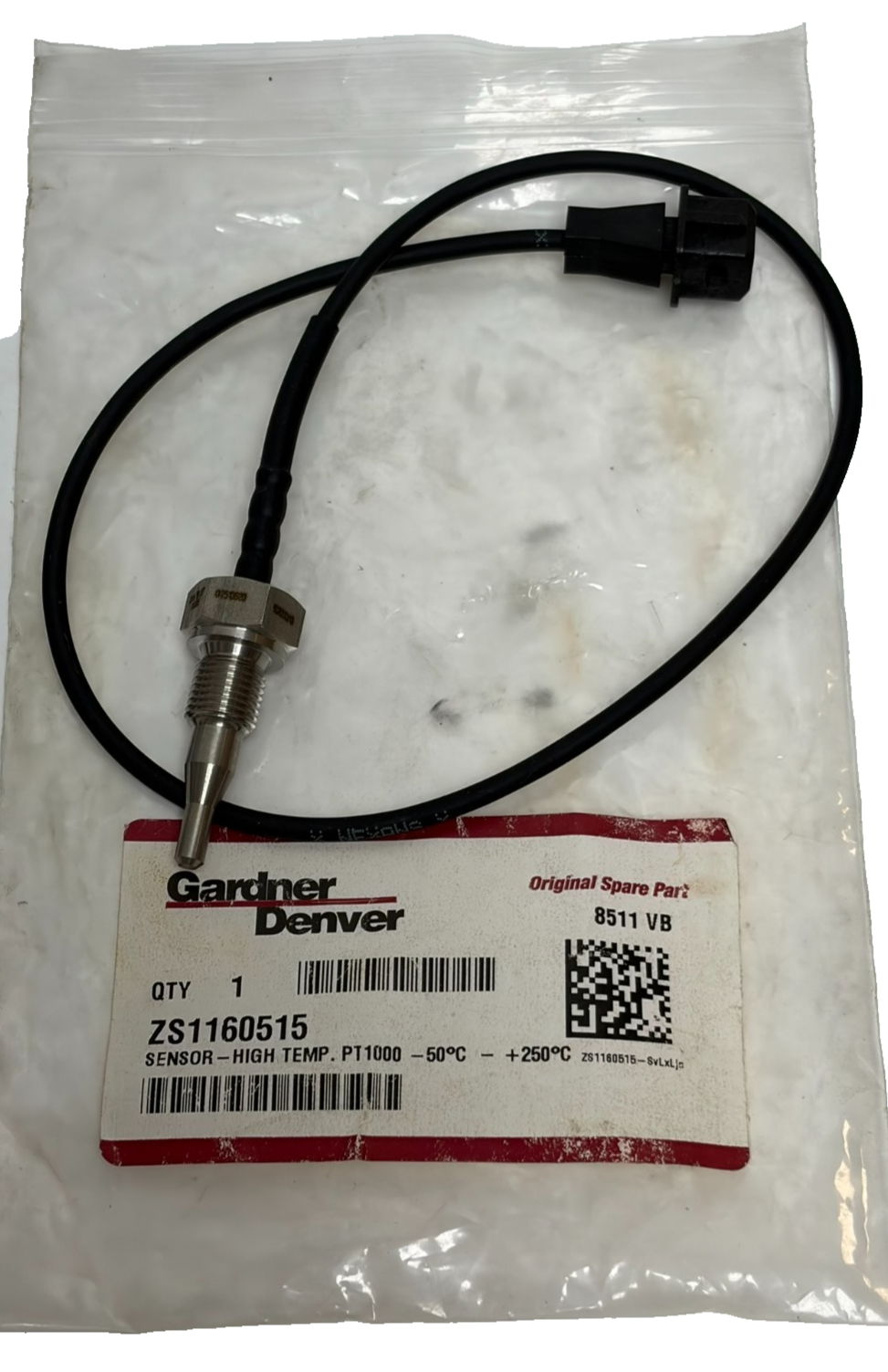 Used Gardner Denver ZS1160515 High Temp PT1000 Temperature Sensor Probe