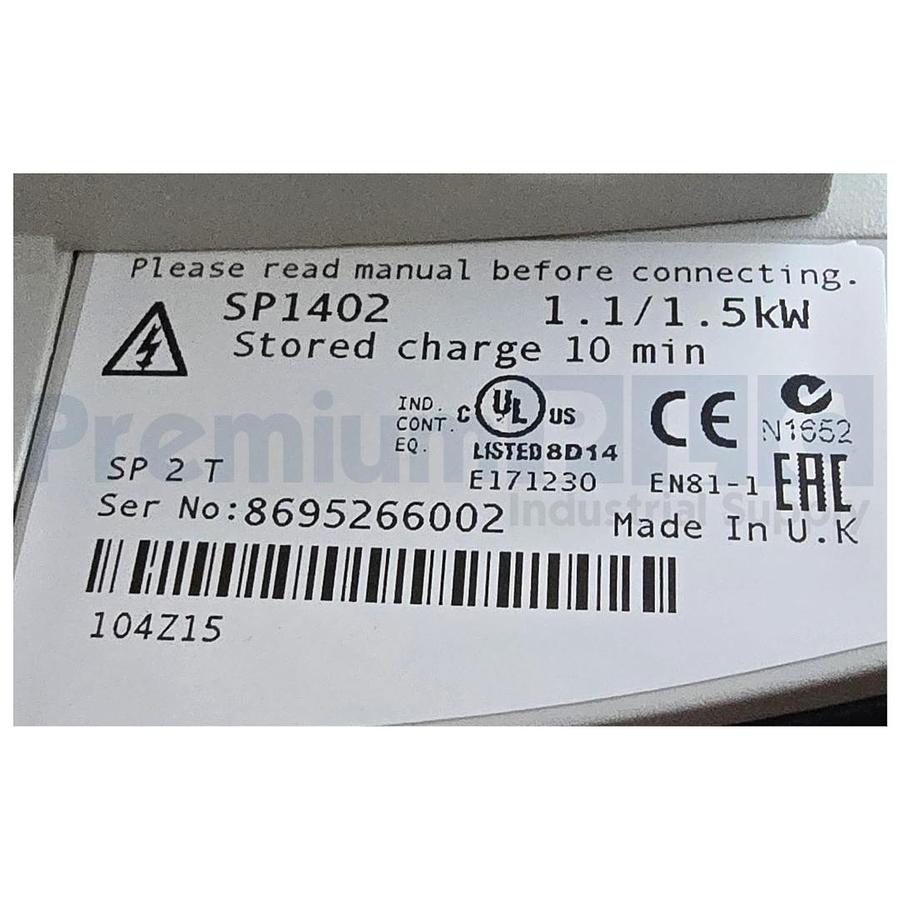 Used NEW EMERSON LEROY SOMER NIDEC SP1402 / SP2T UNIDRIVE SP AC DRIVE 1.1/1.5kW NSMP