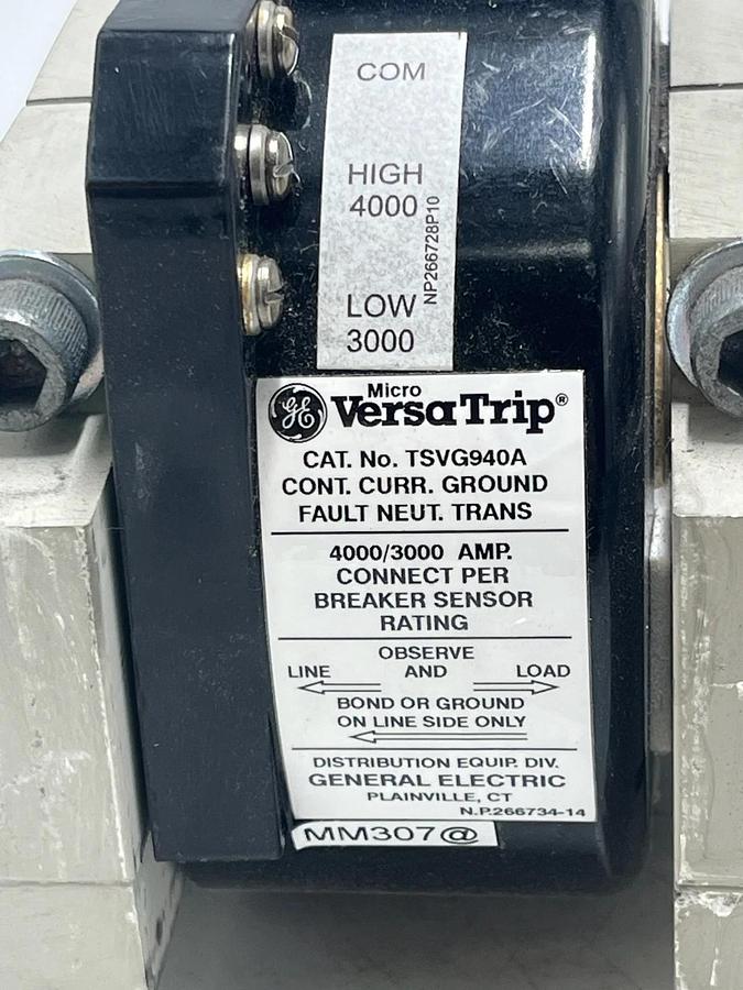 ABB GE TSVG940A MicroVersaTrip Neutral Current Sensor 4000A Power Break II NSMP