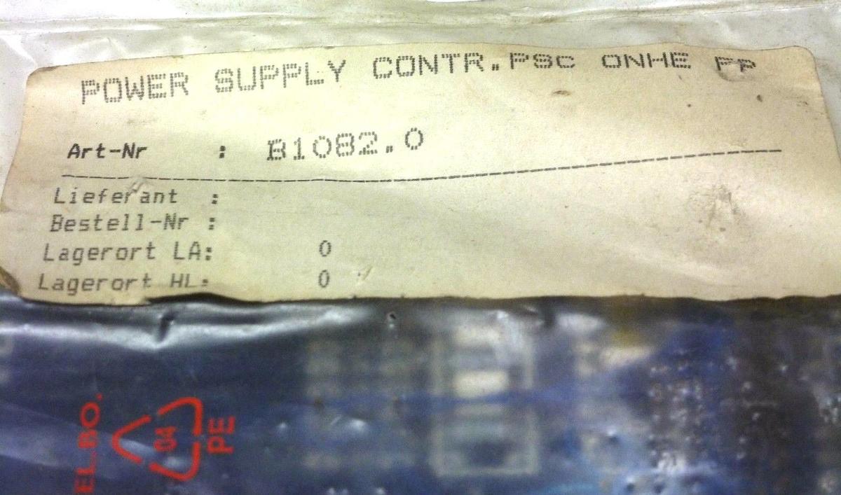 Used PSC MUNOT ENGINEERING AG B108.2 BOARD 3-1082.00 CH-8222 NEW