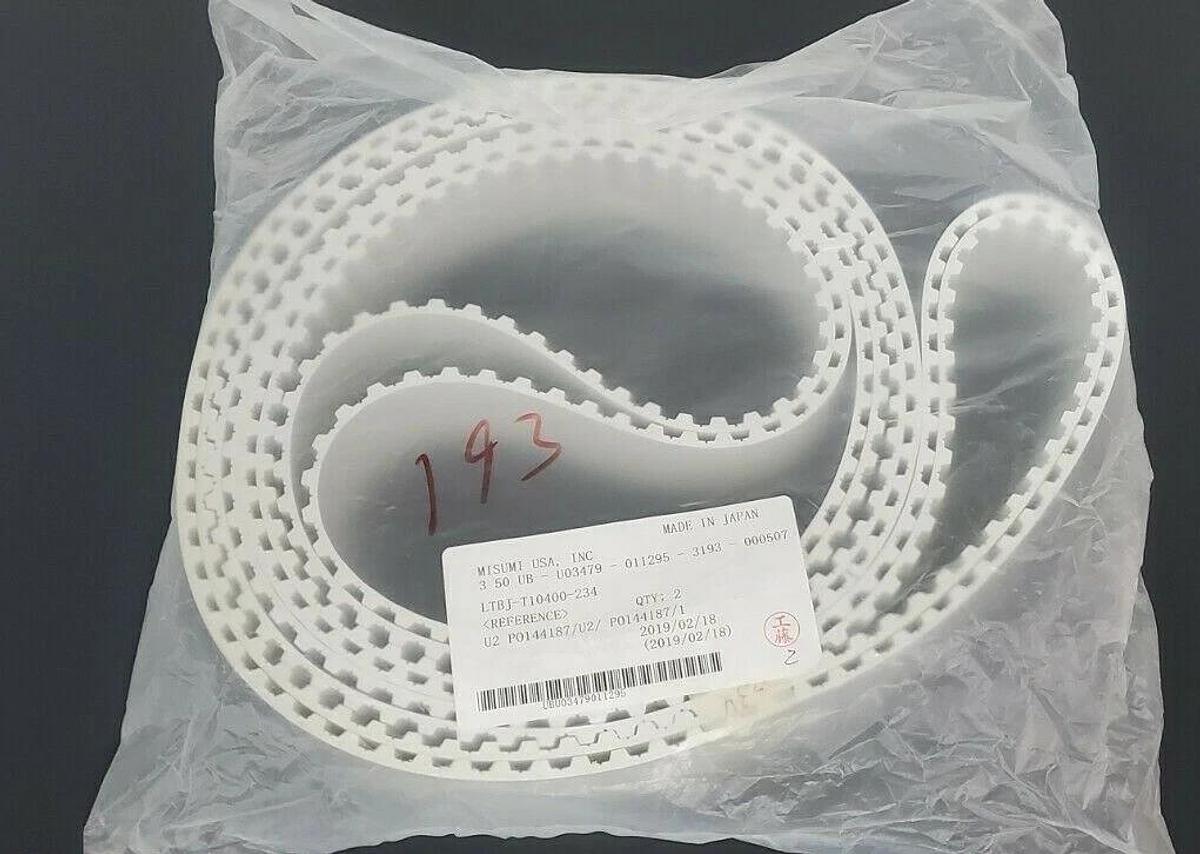 Used (2) NEW MISUMI LTBJ-T10400-234 TIMING BELTS, 40MM WIDTH, 234 TEETH LTBJT10400234