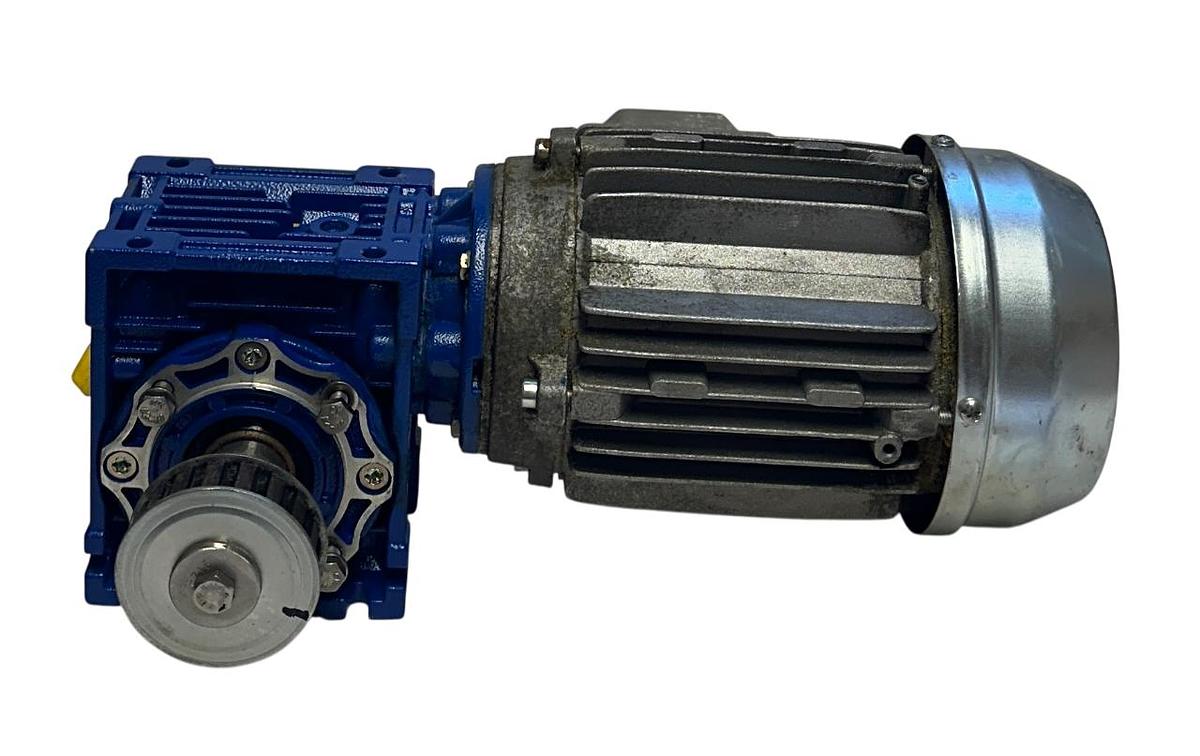 Used SIPCO T63C4 ASYNCHRONOUS MOTOR 0.22kW/0.3HP 60Hz W/ NMRV/040 GEAR REDUCER USNP