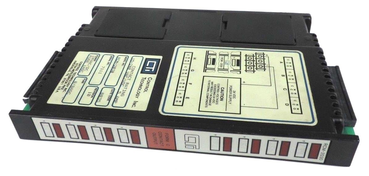 Used CONTROL TECHNOLOGY RCM-2030 OUTPUT MODULE 15-240VAC/VDC REVISION 10 RCM2030