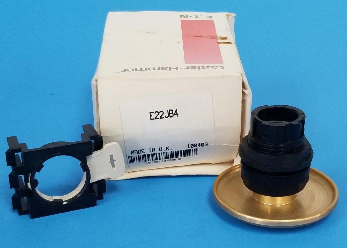 Used NIB EATON CUTLER-HAMMER E22JB4 MOMENTARY YELLOW ALUM JUMBO MUSHHEAD PB