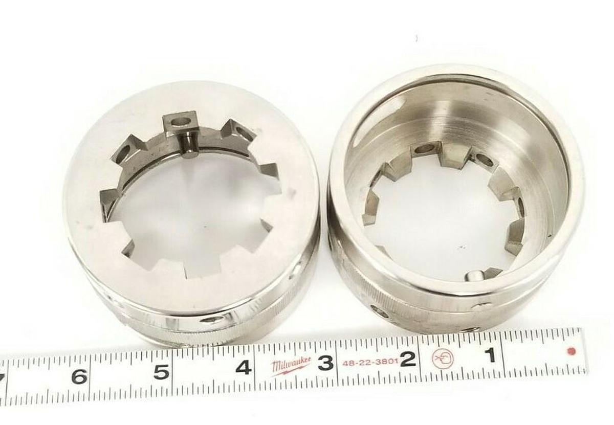 Used LOT OF 2 CONSOLIDATED 20020C-NP2 BAYONET COLLARS 2-5/8'' IN. ID 1-3/4'' IN. T-T