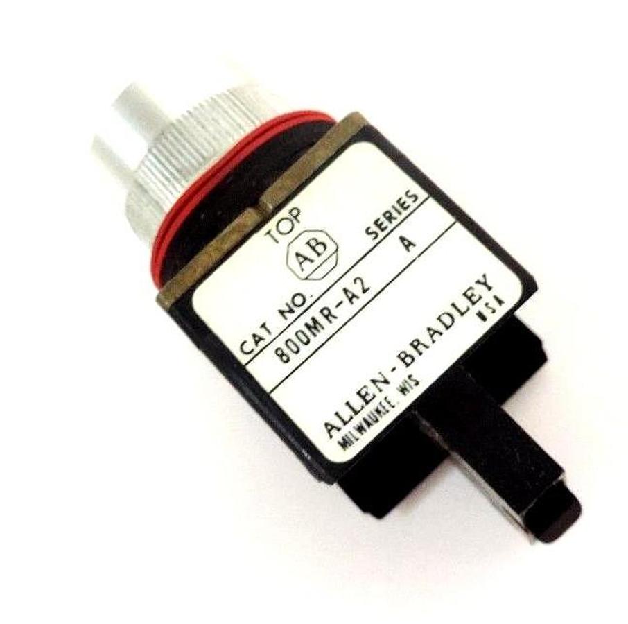 Used NEW ALLEN BRADLEY 800MR-A2 FLUSH HEAD PUSHBUTTON SER. A, 800MRA2