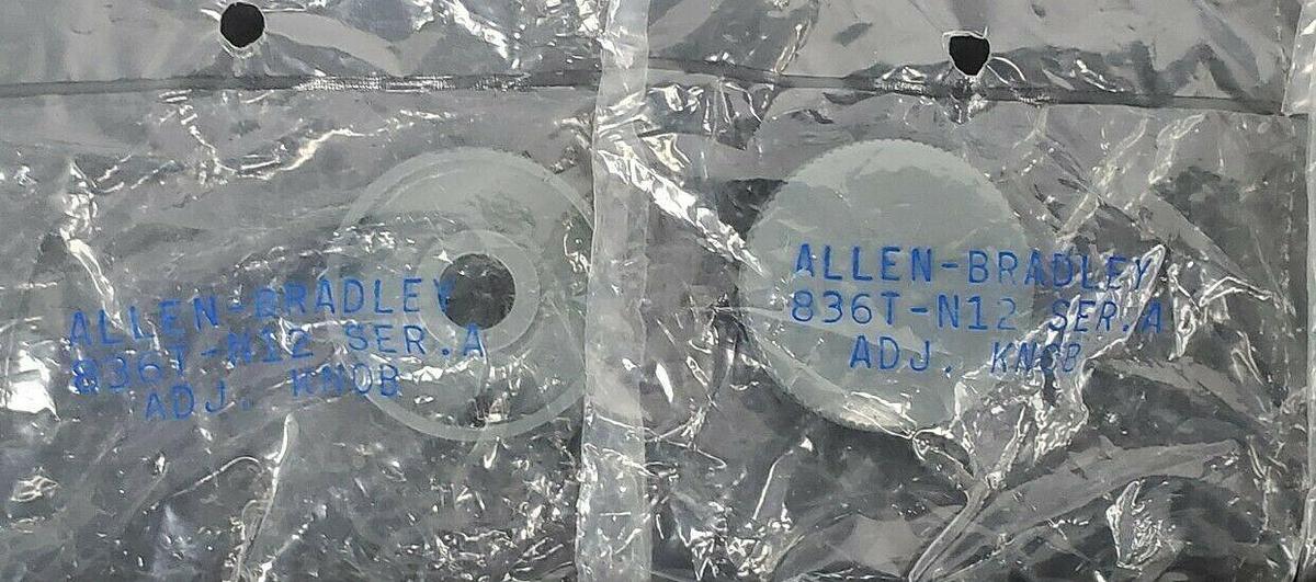 LOT OF 3 NEW ALLEN BRADLEY 836T-N12 ADJ. KNOBS 836TN12 SER. A