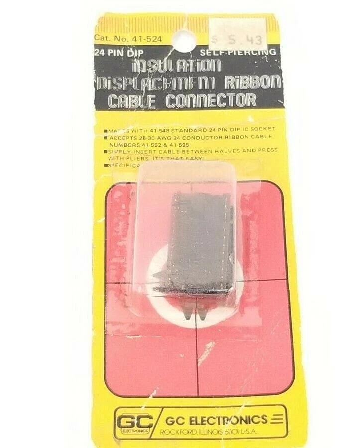 Used NEW GC ELECTRONICS 41-524 INSULATION DISPLACEMENT RIBBON CABLE CONNECTOR